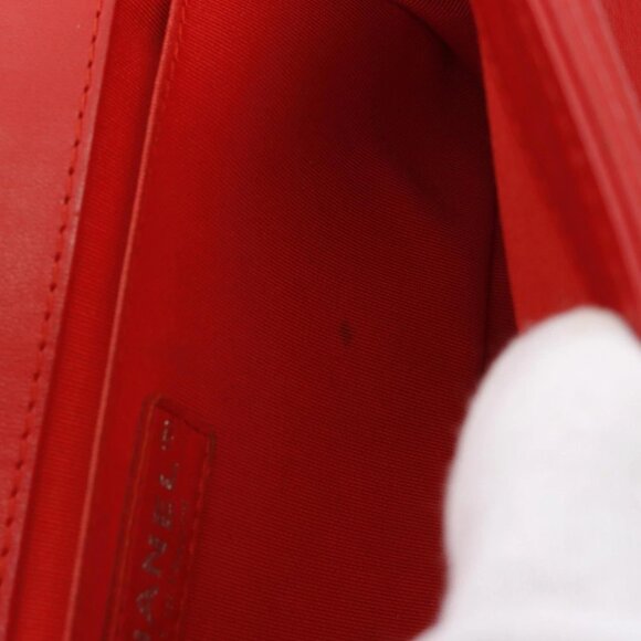 (S6) Chanel Shoulder Bag Red Lambskin - Picture 10 of 13